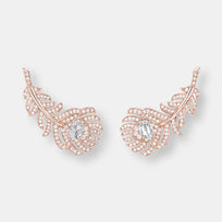 Clips d'oreilles plume de paon, pm