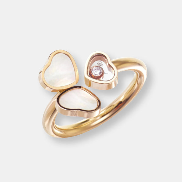 Bague happy hearts wings