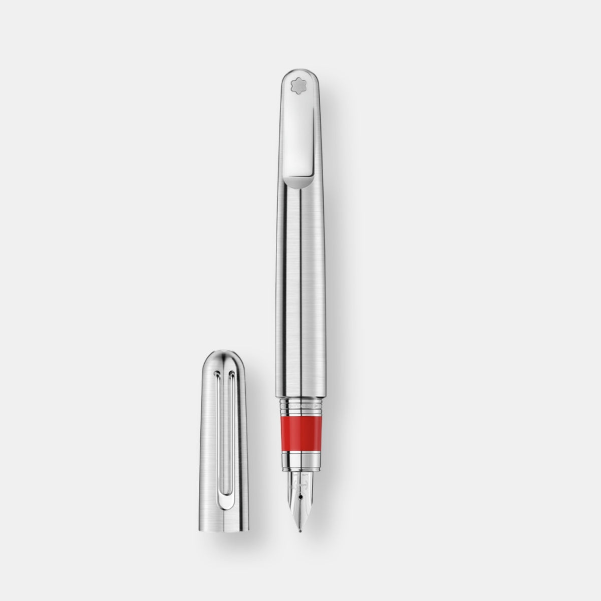 Stylo fountain pen montblanc m red signature or jaune
