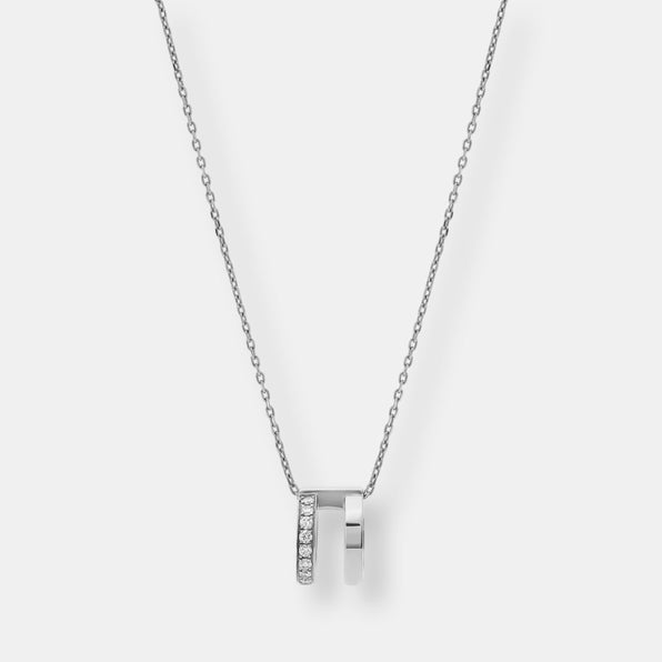 Pendentif berbere en or blanc pavé de diamants