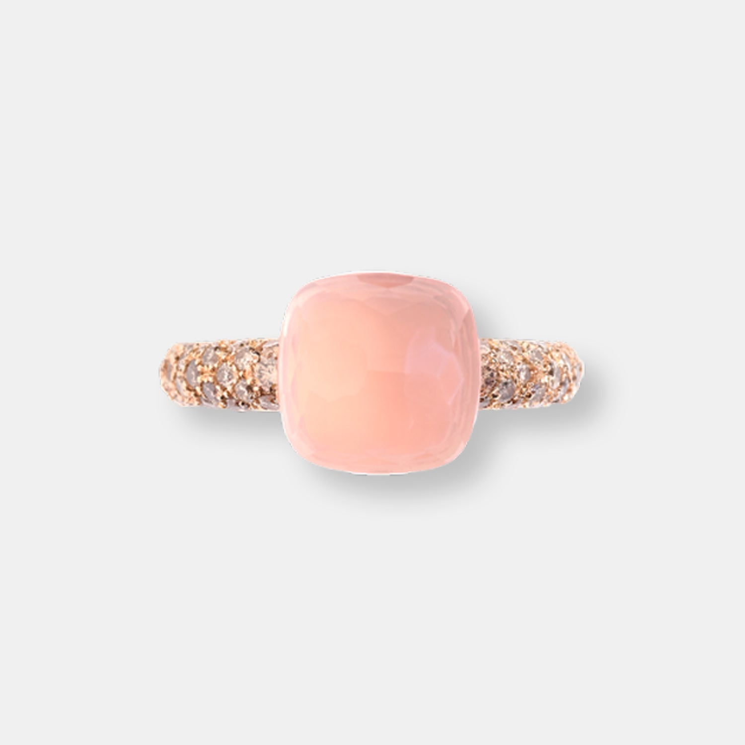 Bague nudo quarzo rosa classic