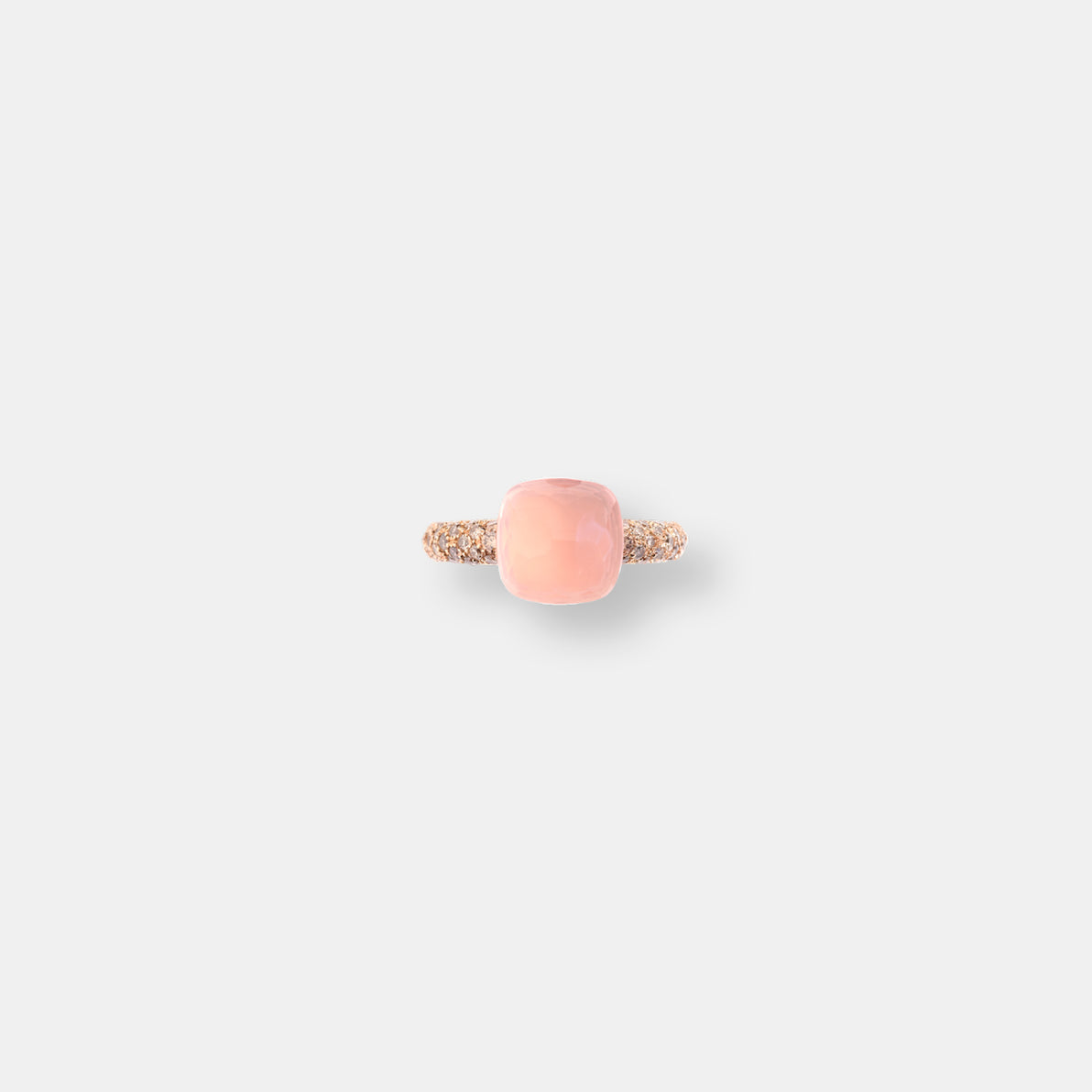 Bague nudo quarzo rosa classic