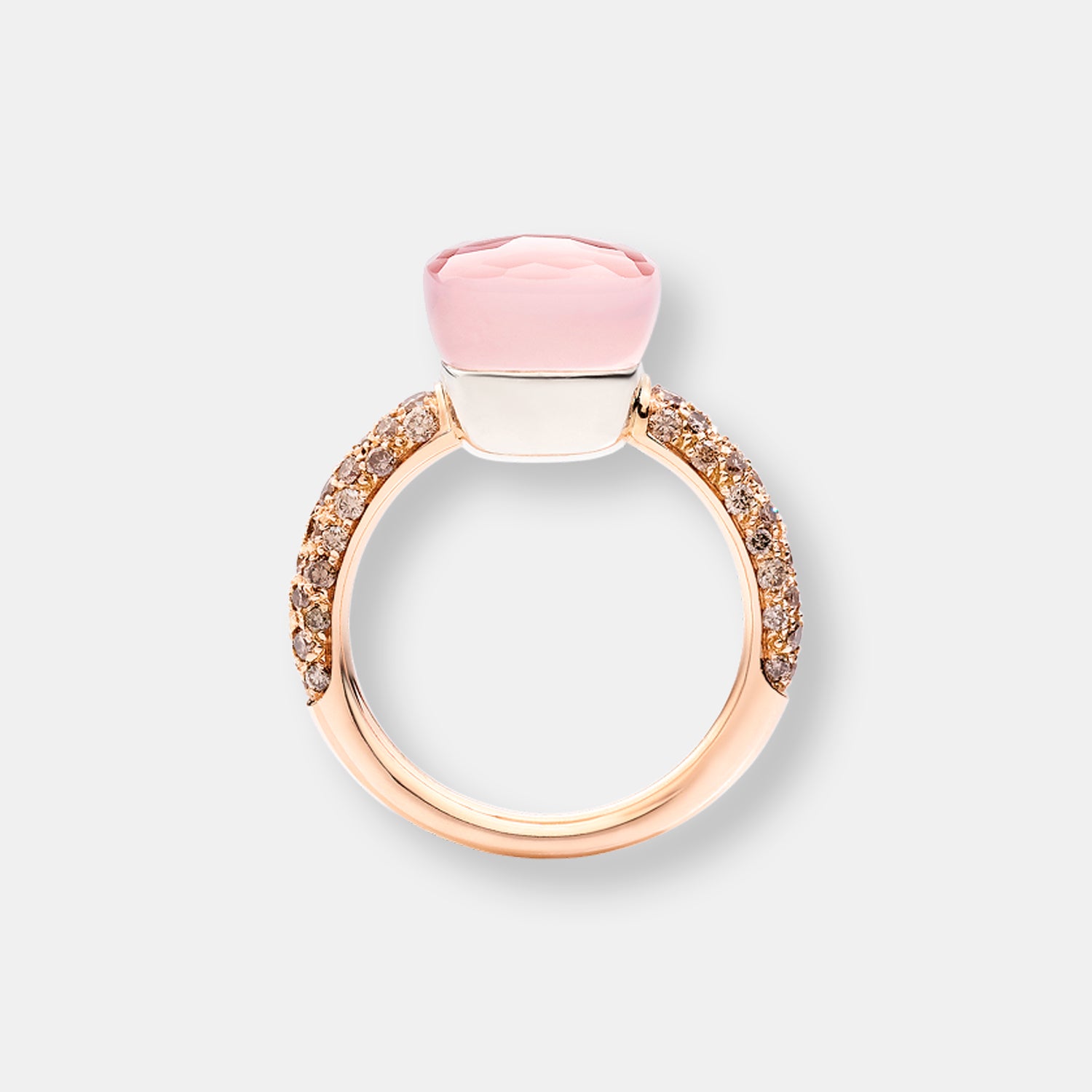 Bague nudo quarzo rosa classic