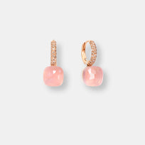Boucles d’oreilles nudo quarzo rosa classic
