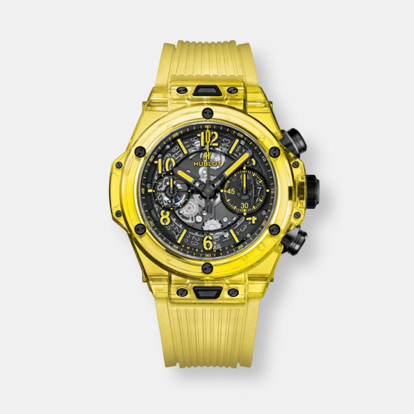 Montre big bang unico yellow saphir