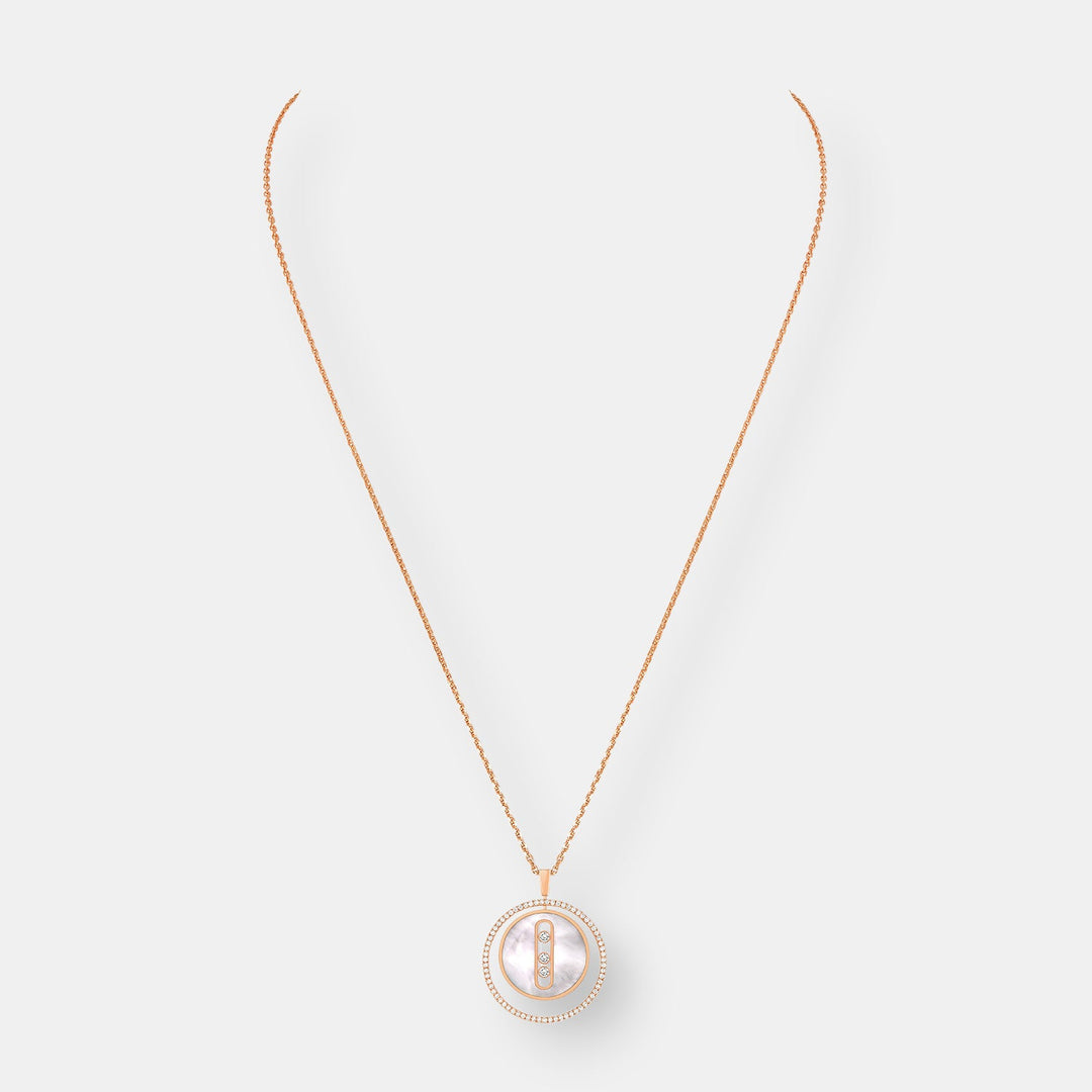 Pendentif lucky move nacre rose