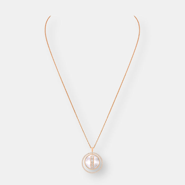 Pendentif lucky move nacre rose