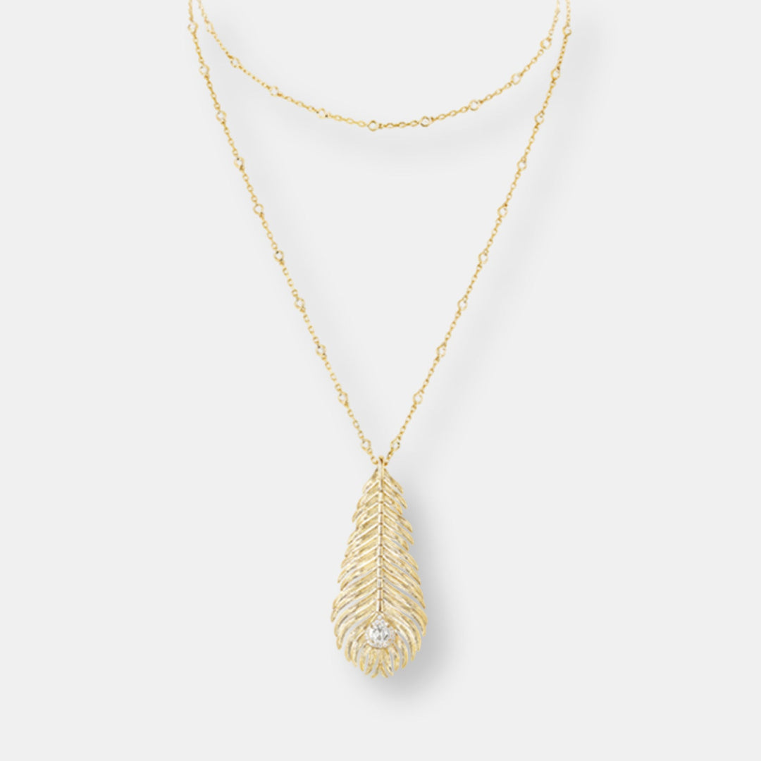 Collier plume de paon