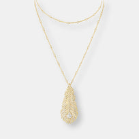 Collier plume de paon