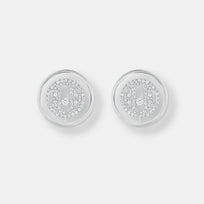 Boucles d'oreilles puces lucky move pavées