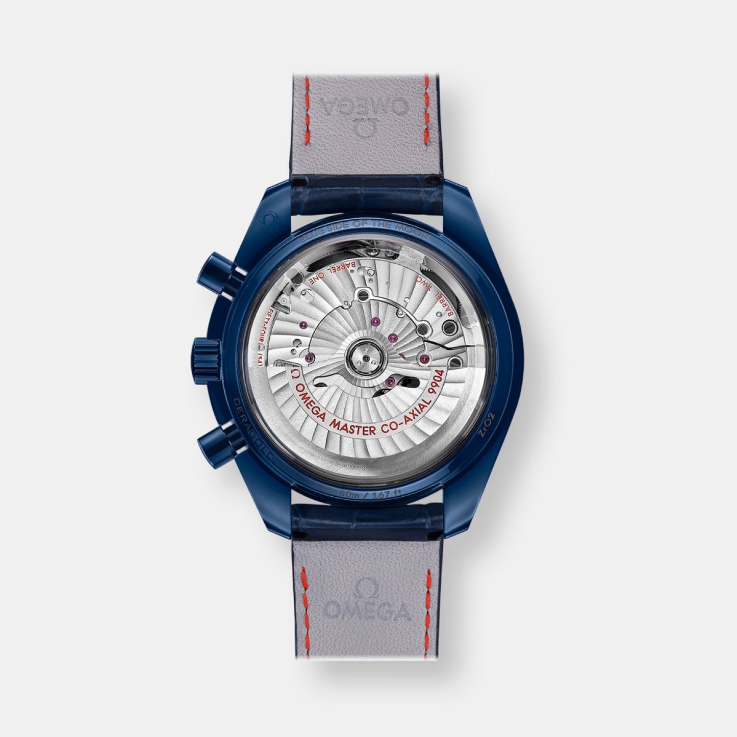 Montre speedmaster phases de luneco axial master chronometer moonphase chronograph 44.25mmblue side of the moon