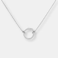 Pendentif antifer en or blanc pavé de diamants