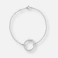 Bracelet antifer en or blanc pavé de diamants