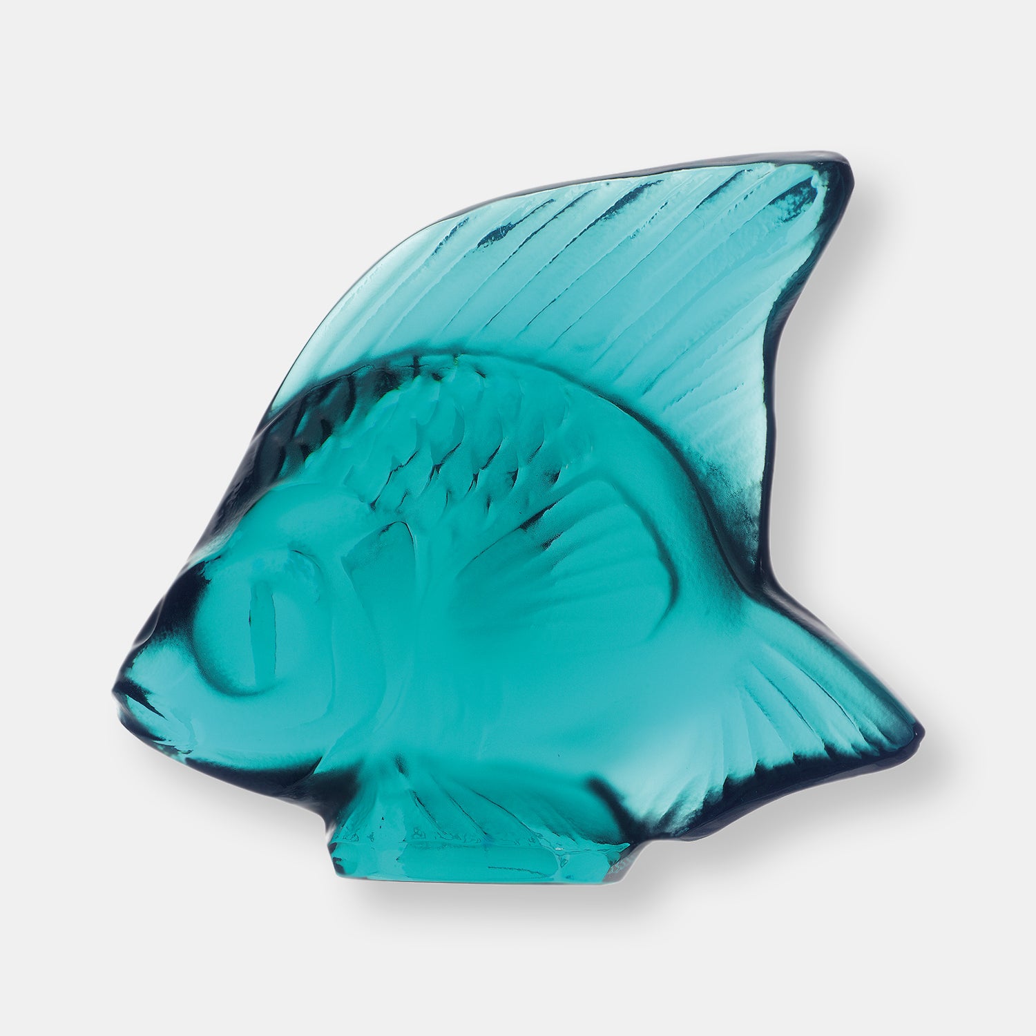 Sculpture poisson turquoise clair