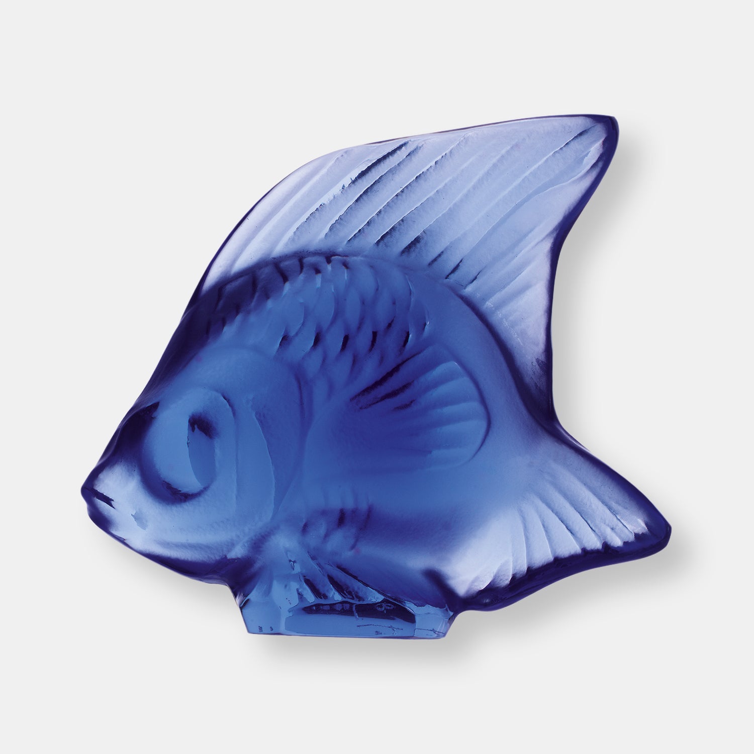 Sculpture poisson saphir