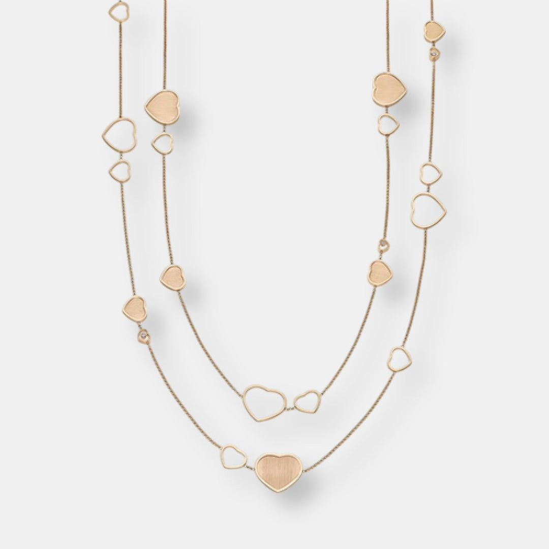 Pendentif happy hearts  golden hearts