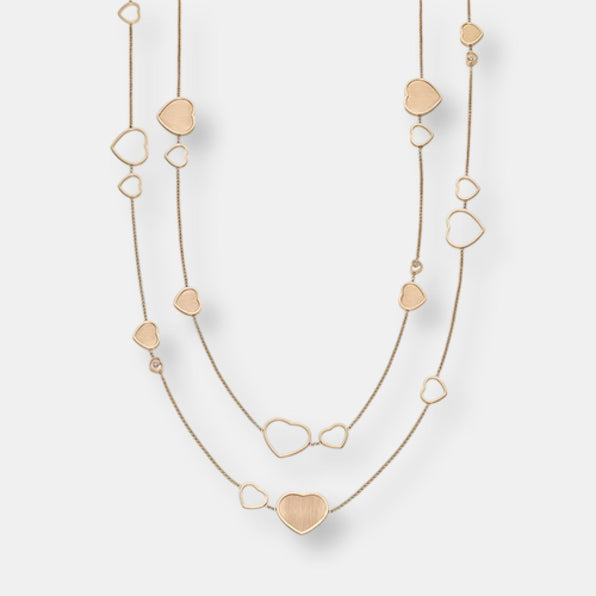 Pendentif happy hearts  golden hearts