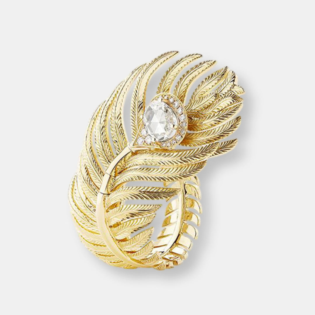 Bague plume de paon, grand modèle