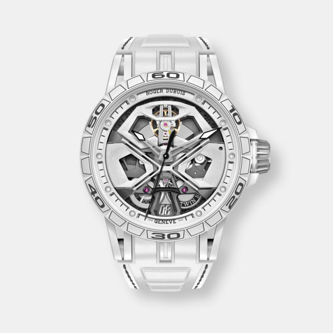 Montre excalibur spider huracán white ceramic composite fiber 45mm