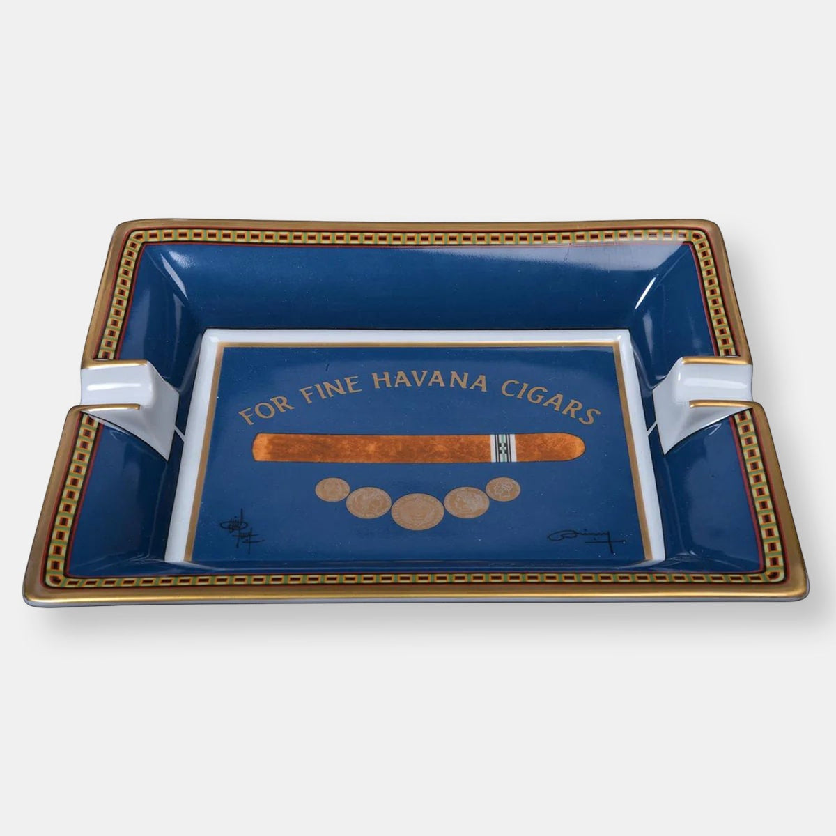 "medaille" - cendrier en porcelaine