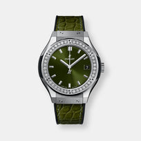 Montre classic fusion green diamonds