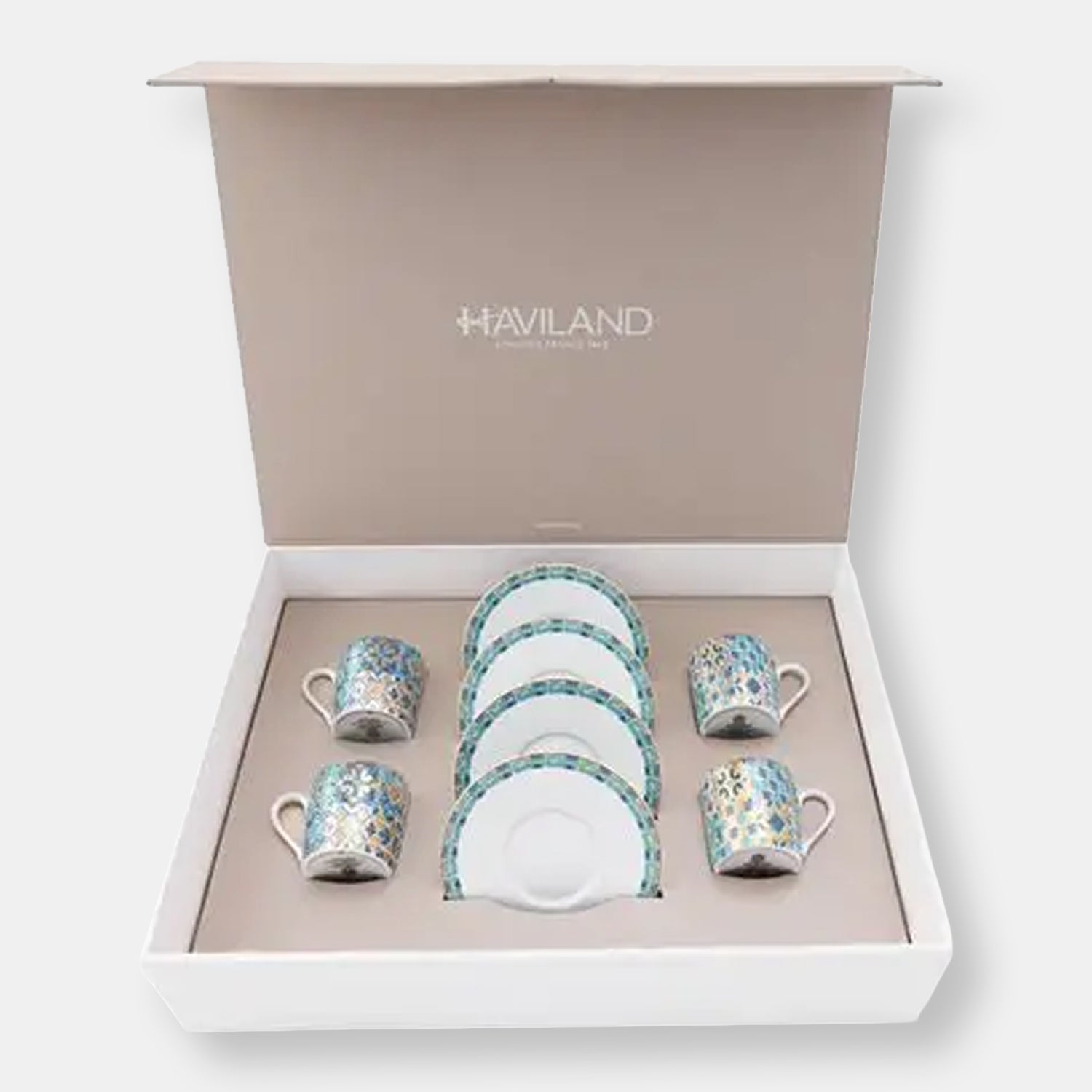 Portofino coffret de 4 tasses & soucoupes café