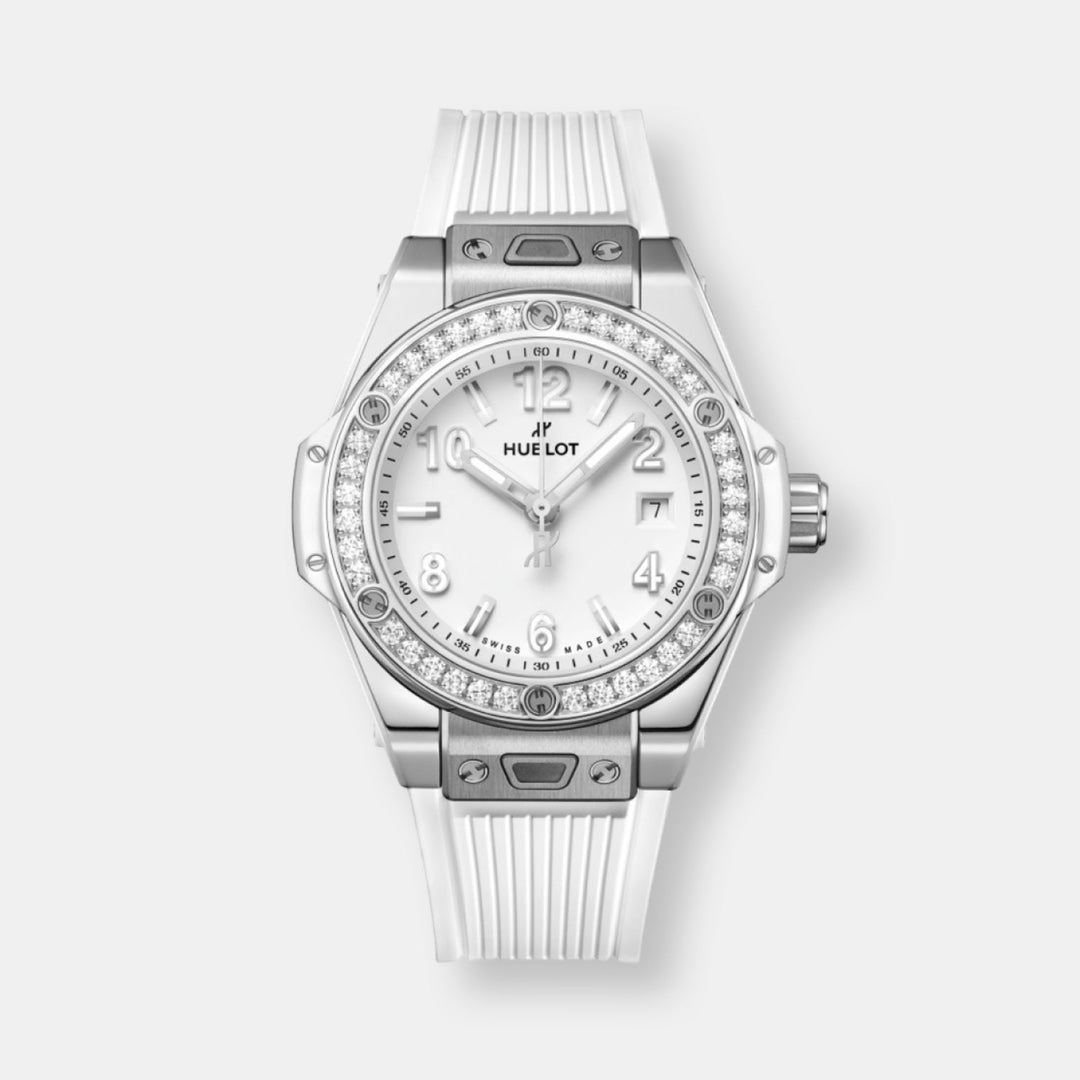 Big bang one click steel white diamonds