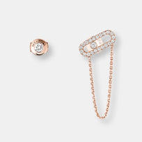 Boucles d'oreilles chaine move uno serti clos