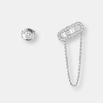 Boucles d'oreilles chaine move uno serti clos