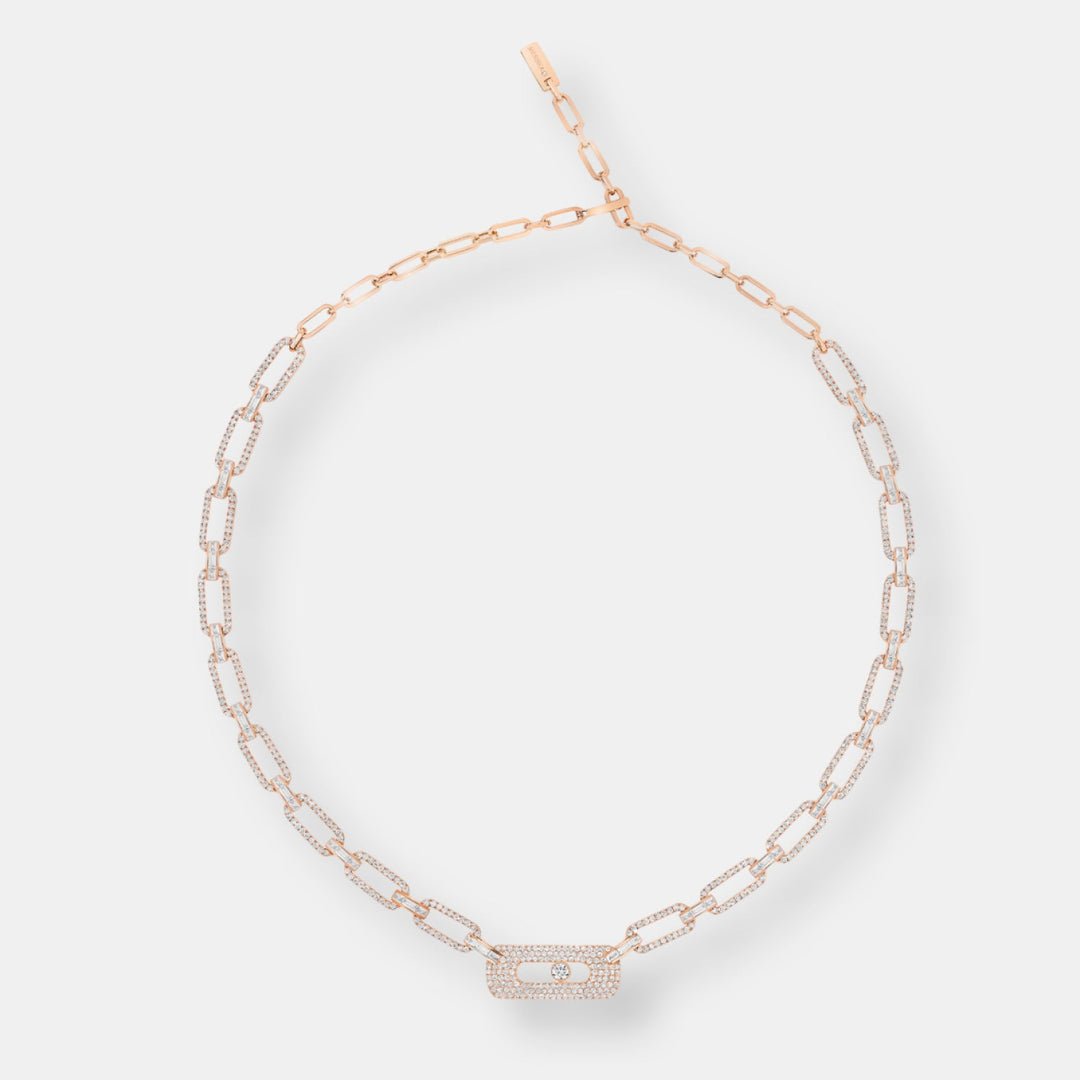 Collier gourmette my move pavé