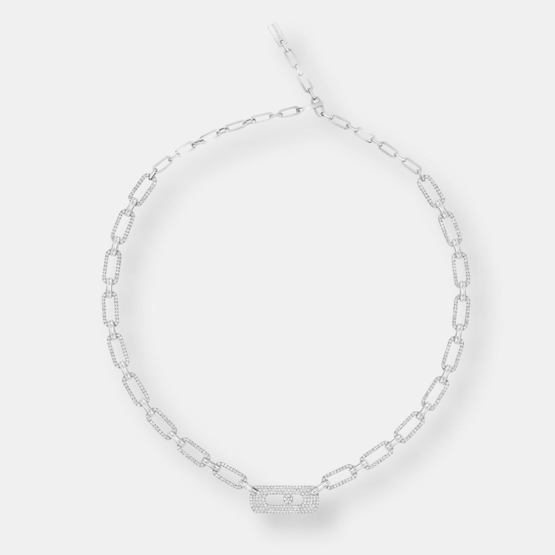 Collier gourmette my move pavé