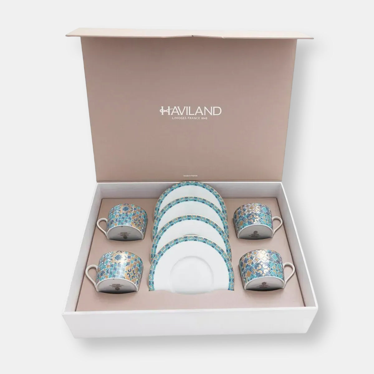 Portofino coffret de 4 tasses & soucoupes café