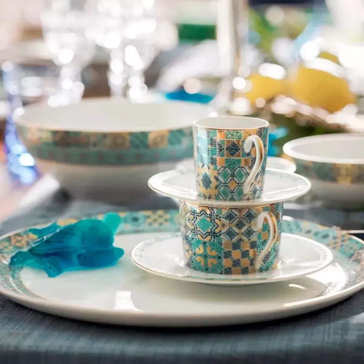 Portofino coffret de 4 tasses & soucoupes café