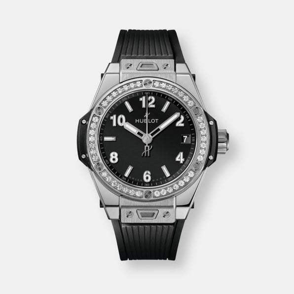 Montre big bang one click steel white diamonds