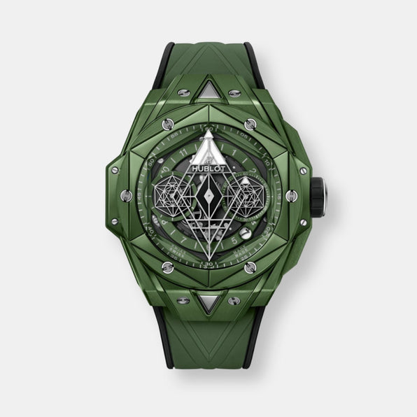 Montre big bang unico sang bleu ii green ceramic