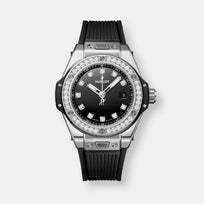 Montre big bang one click steel white diamonds
