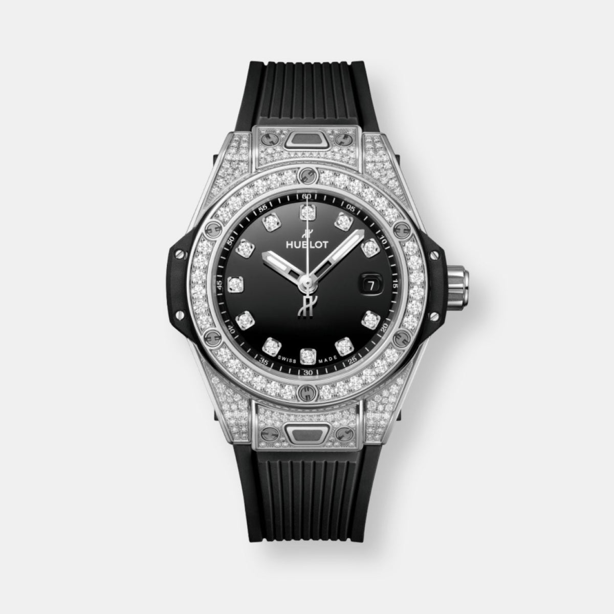 Montre big bang one click steel pavé