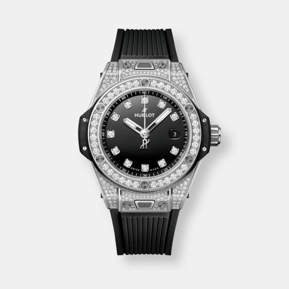 Montre big bang one click steel pavé
