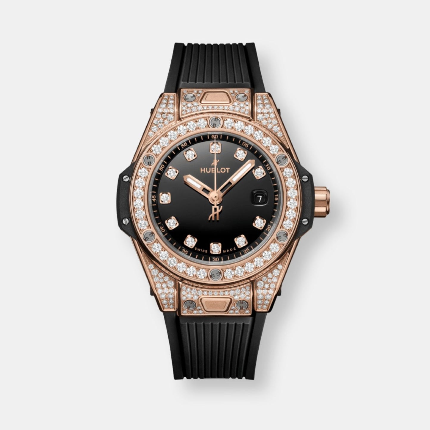 Montre big bang one click king gold pavé