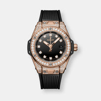 Montre big bang one click king gold pavé