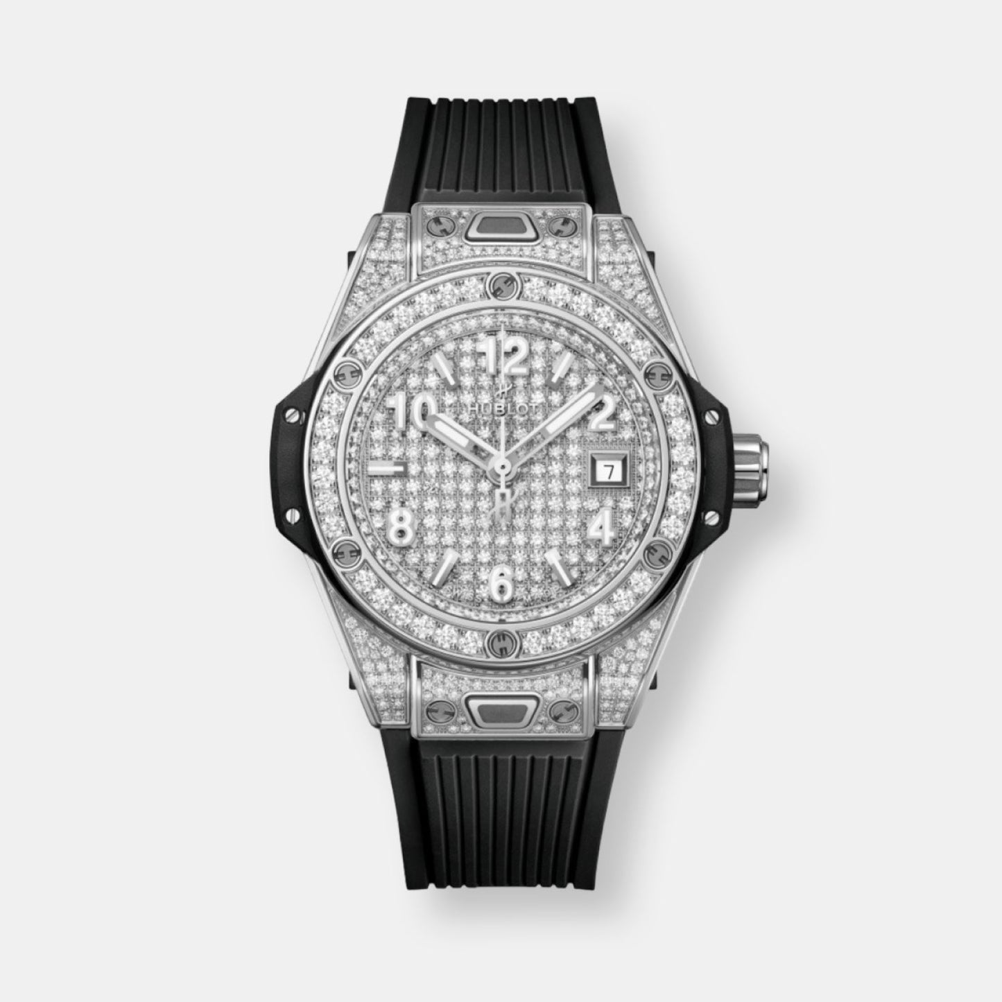 Montre big bang one click steel full pavé