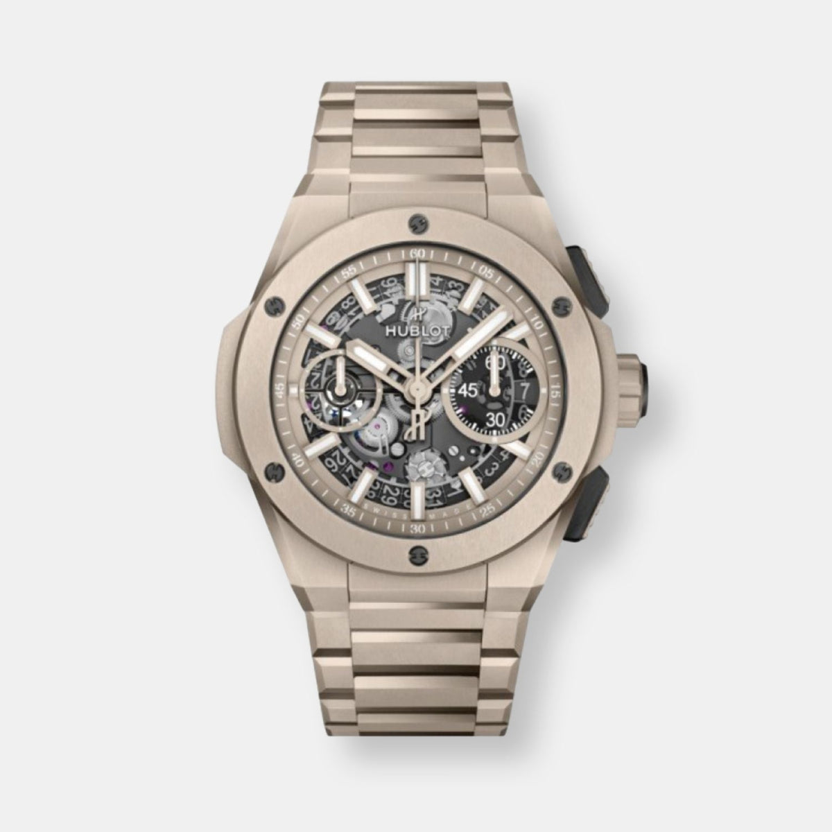 Montre integral beige ceramic