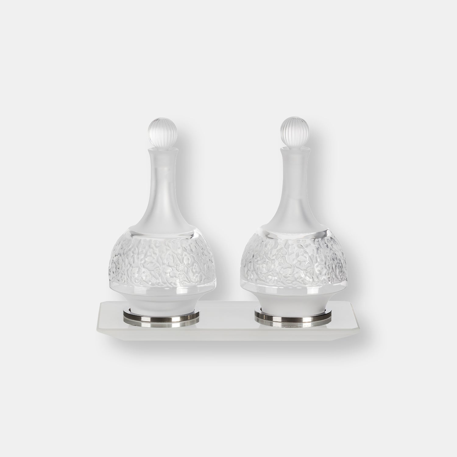 Set 2 flacons huilier/vinaigrier & plateau versailles