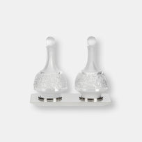 Set 2 flacons huilier/vinaigrier & plateau versailles