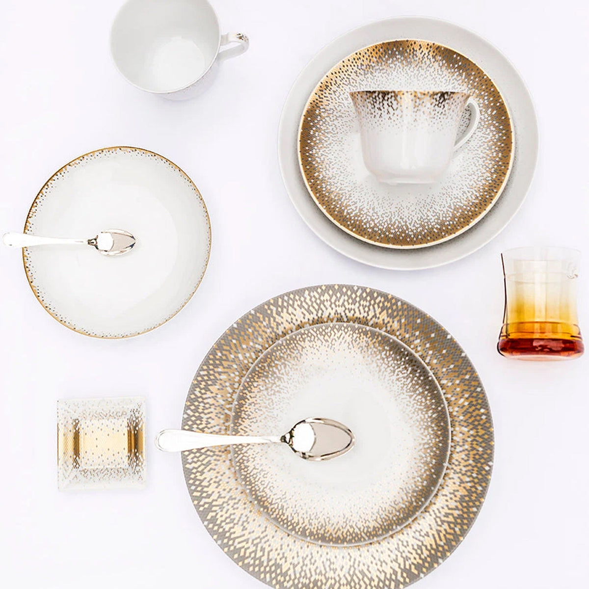 Souffle d’or coffret de 4 assiettes dessert
