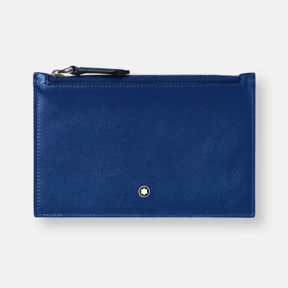 Meisterstück porte-cartes zippé bleu