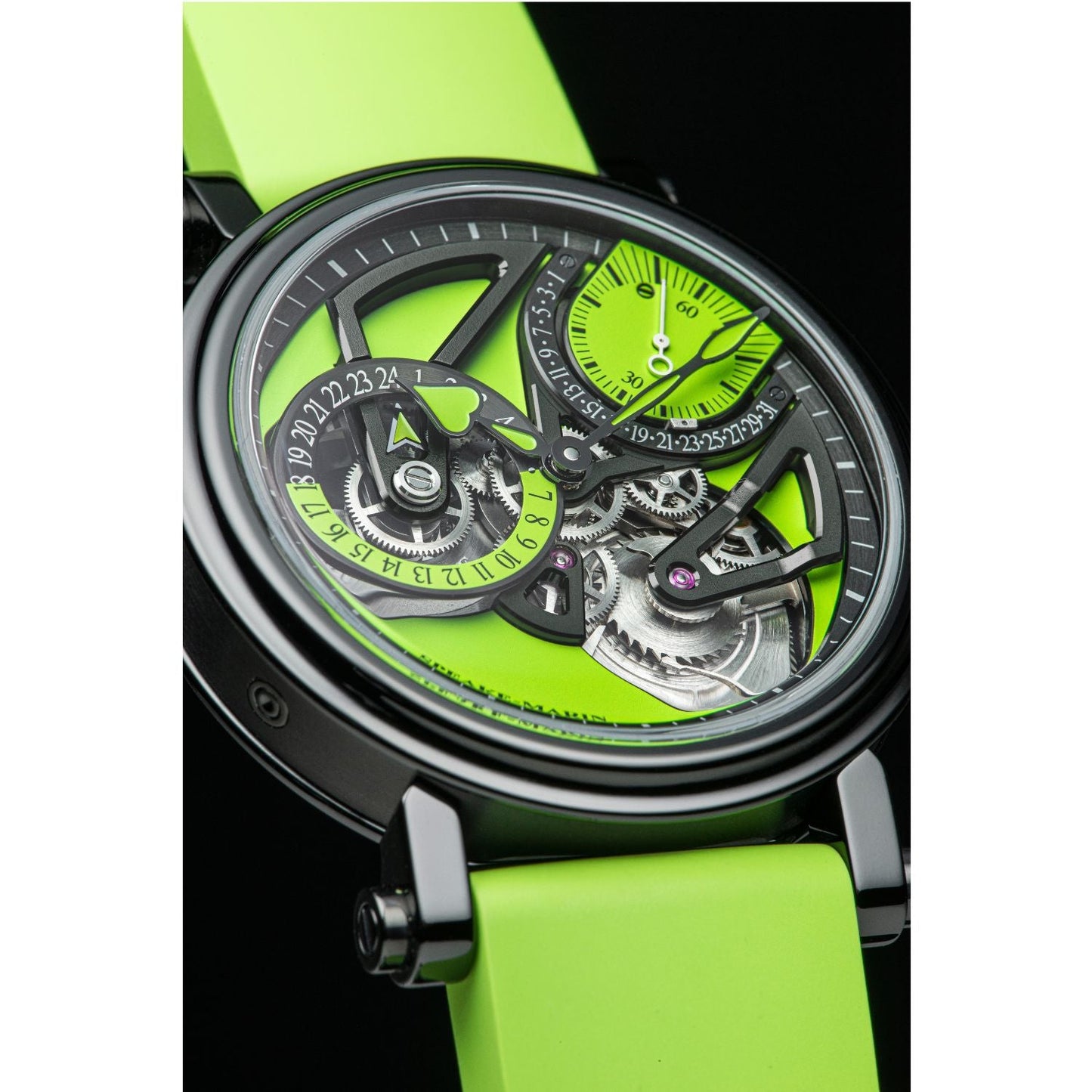 Montre dual time lime