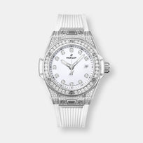 Montre big bang one click steel white diamonds