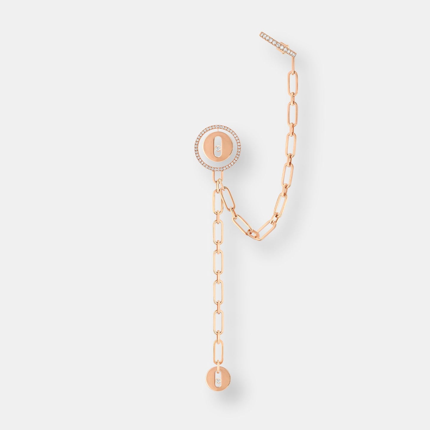 Mono boucles lucky move charms or rose