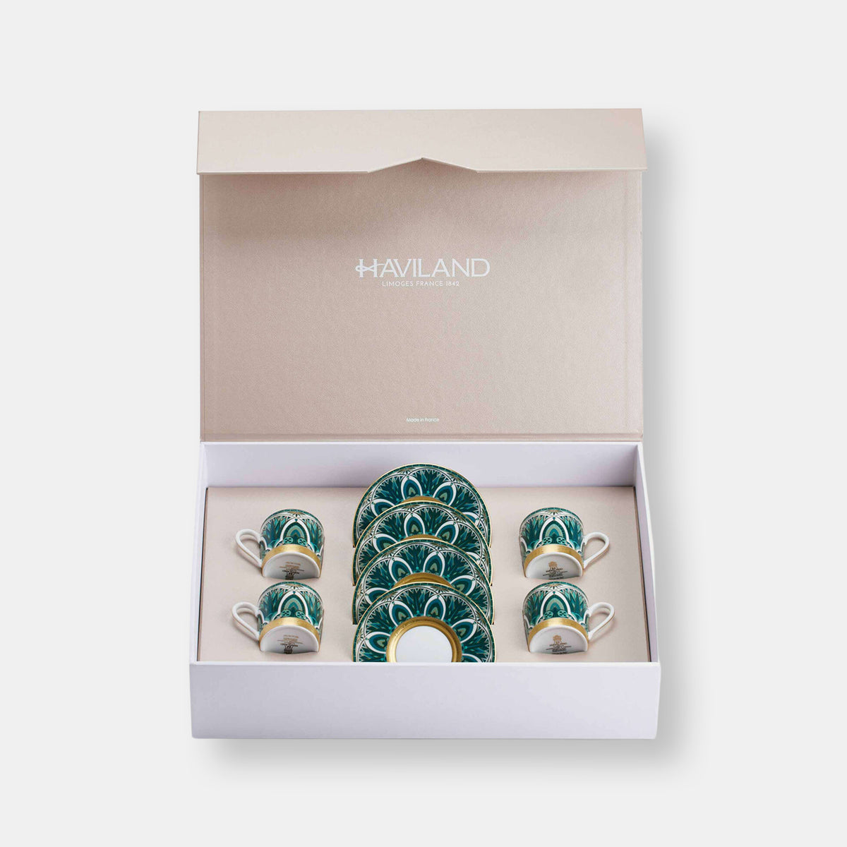 Rêves du nil coffret 4 tasses & soucoupes café